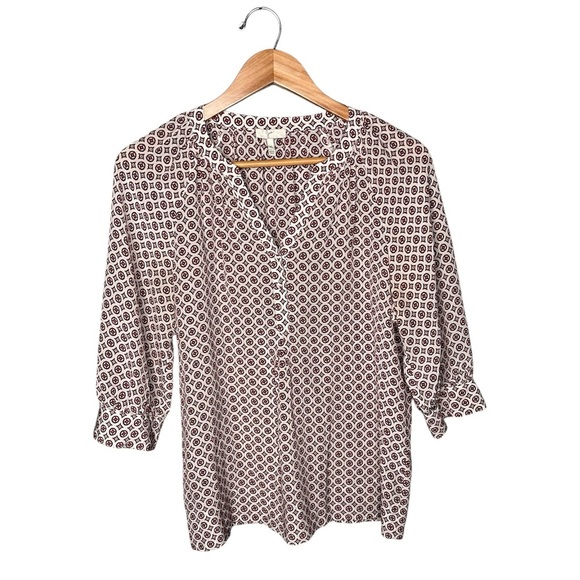 Joie Geometric Silk Printed Blouse - Picture 2 of 10